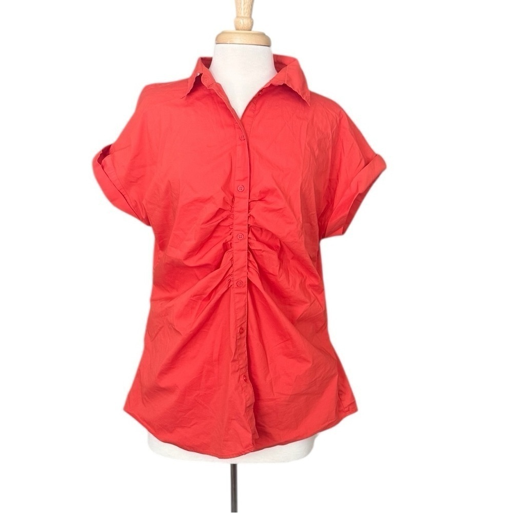 Ralph Lauren Blakc Label Vibrant Orange Button-Down Shirt Size 16